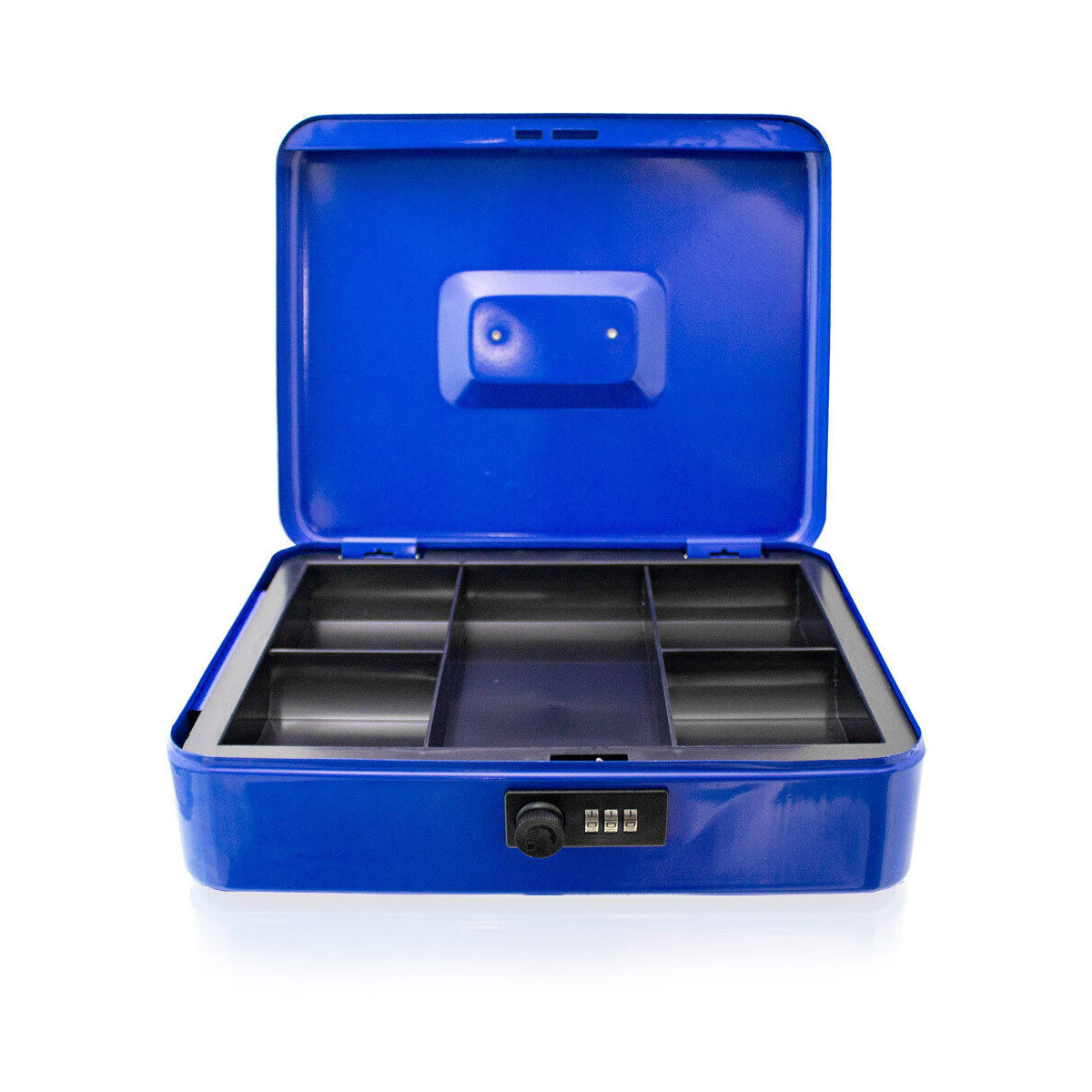 Cutie metalică albastră, 30cm