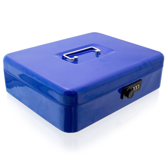 Cutie metalică albastră, 30cm