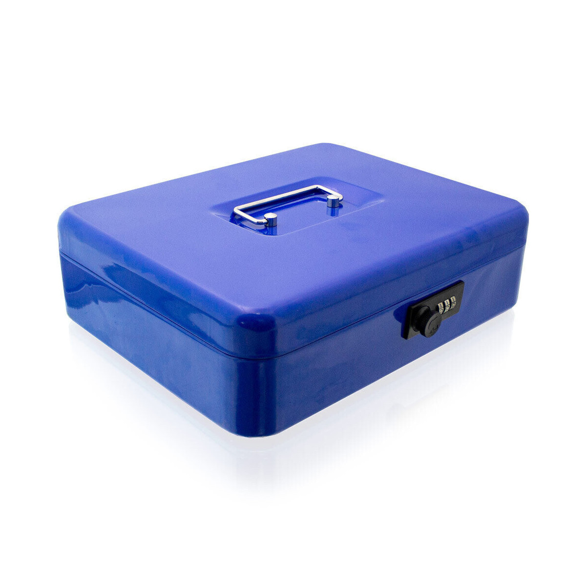 Cutie metalică albastră, 30cm