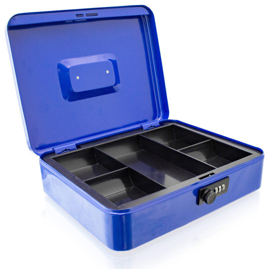 Cutie metalică albastră, 30cm