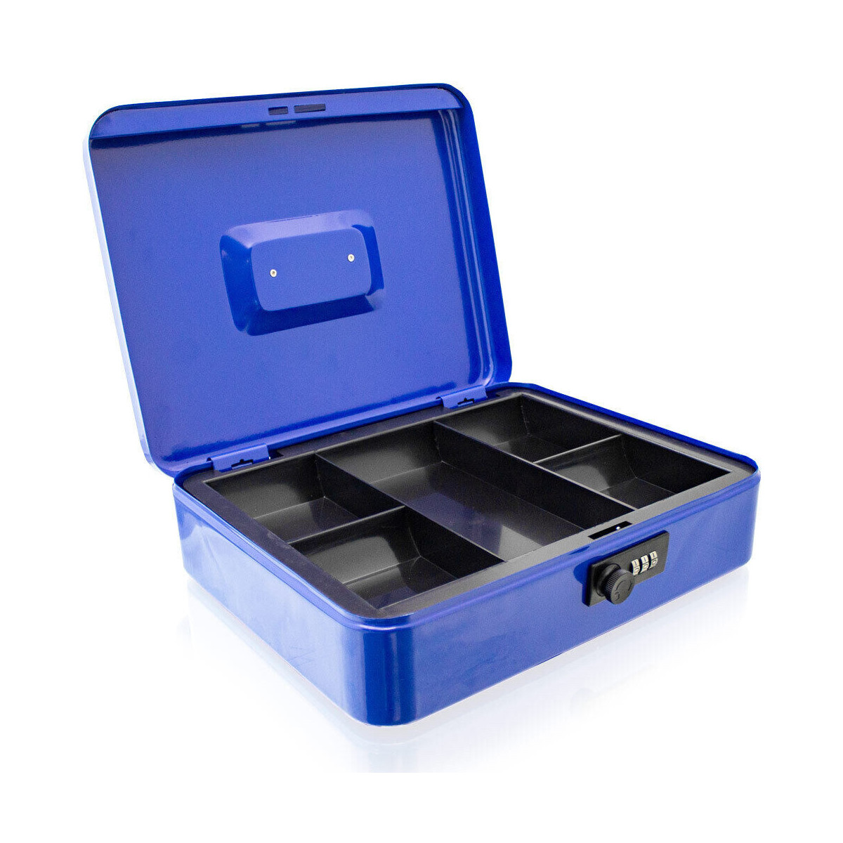 Cutie metalică albastră, 30cm