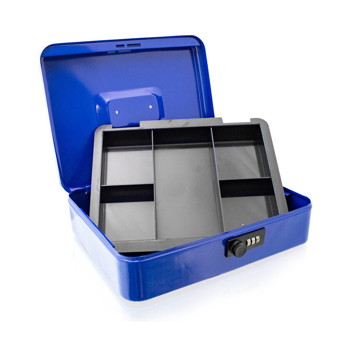 Cutie metalică albastră, 30cm