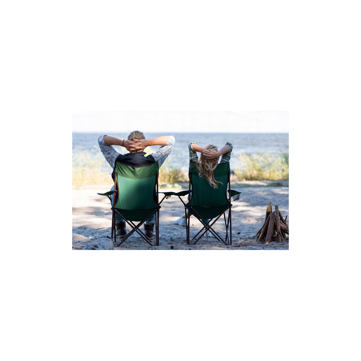 Scaun de camping de culoare verde