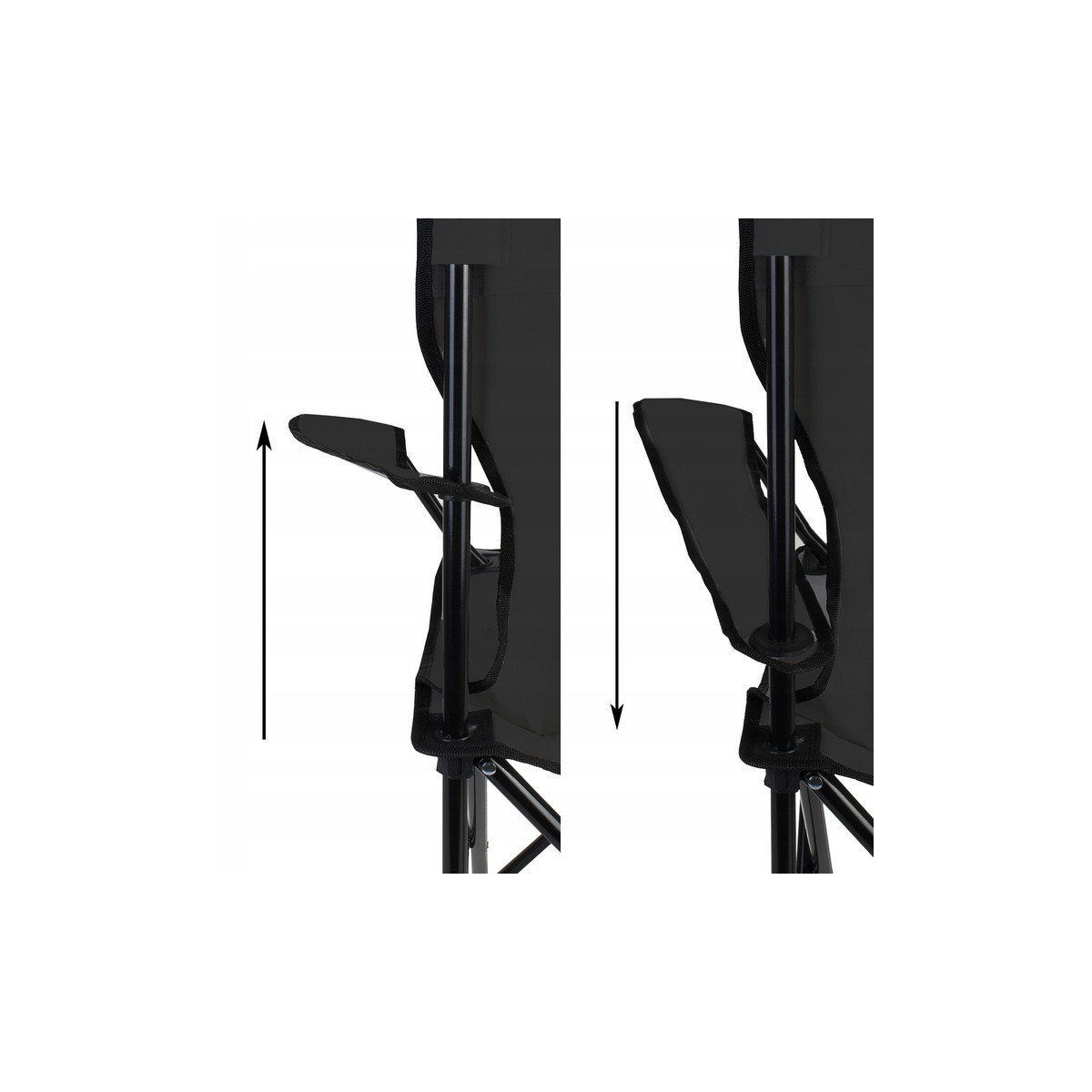 Scaune de camping de culoare neagră