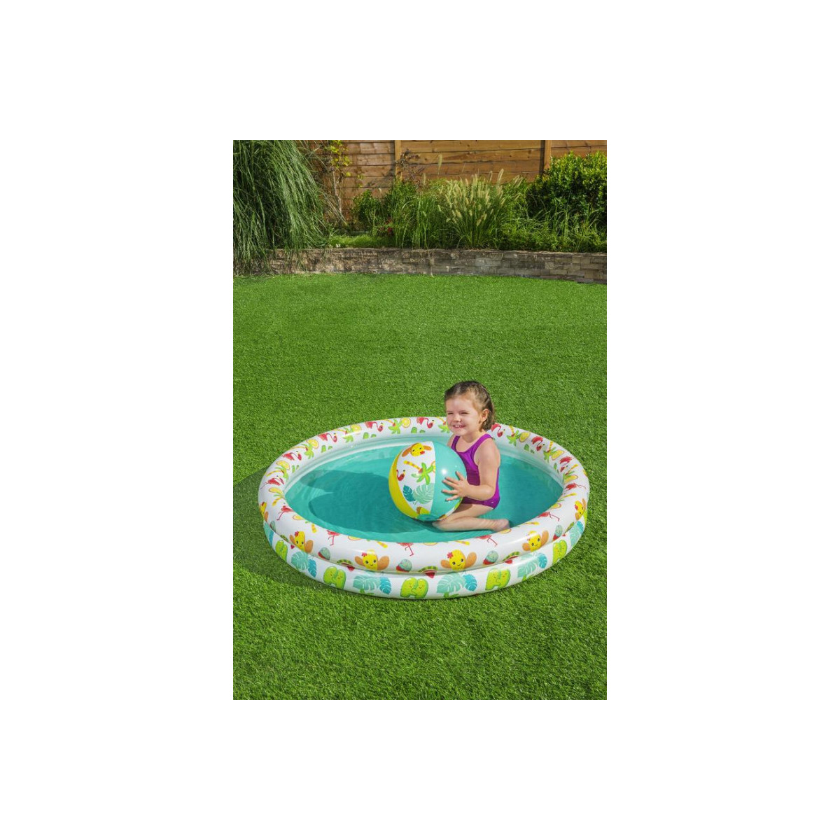 Piscina pentru copii Play Pool Set, cu minge și turom, 122x20 cm