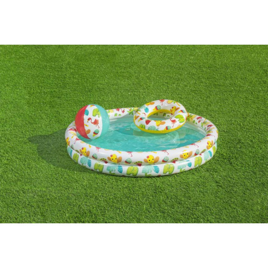 Piscina pentru copii Play Pool Set, cu minge și turom, 122x20 cm