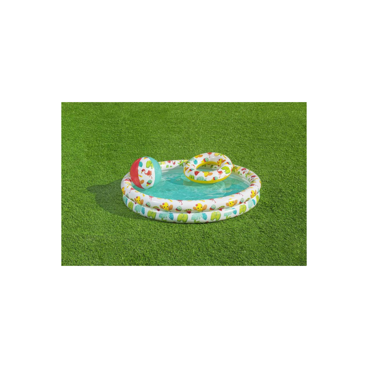 Piscina pentru copii Play Pool Set, cu minge și turom, 122x20 cm