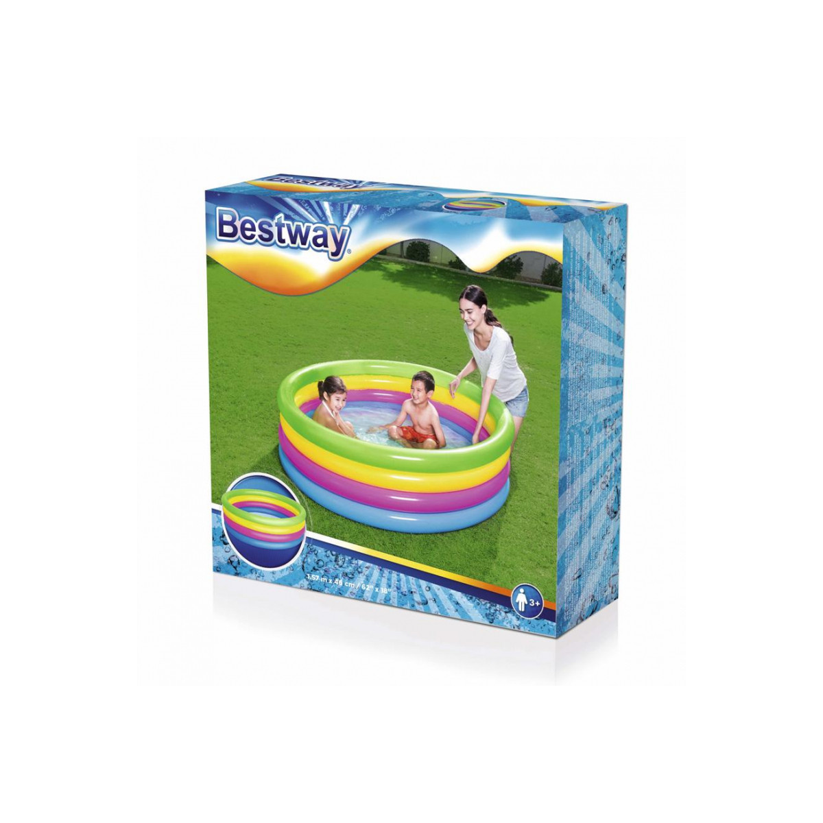 Piscină pentru copii Rainbow, 157x46 cm