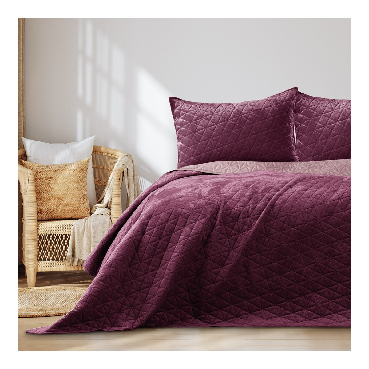 Președinte de pat LAILA, culoare bordou, 170x270