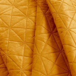 Pătură de pat LAILA, de culoare muștar, stil glamour, 170x270