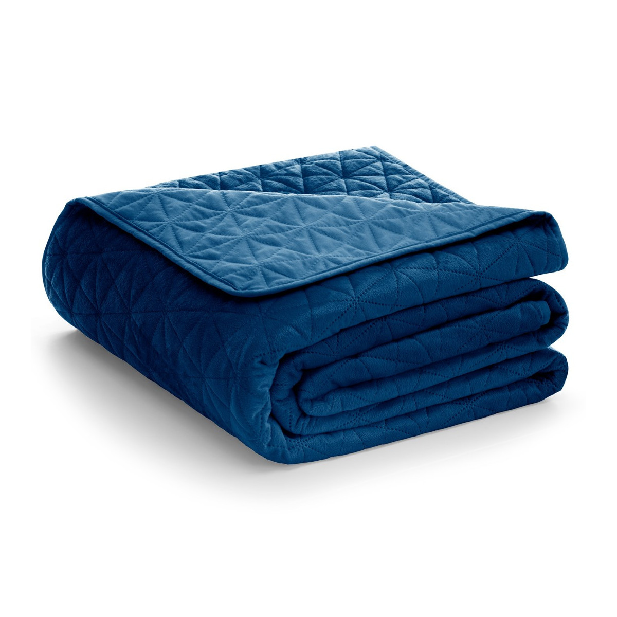 Pătura de pat de lux din catifea LAILA, albastru închis, 170x270