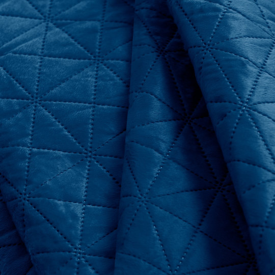 Pătura de pat de lux din catifea LAILA, albastru închis, 170x270