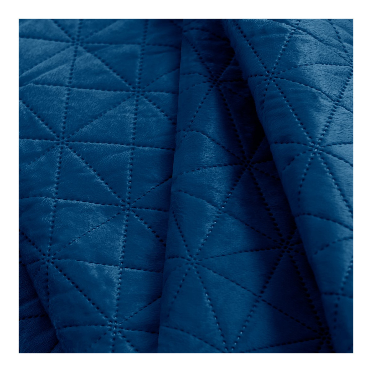 Pătura de pat de lux din catifea LAILA, albastru închis, 170x270