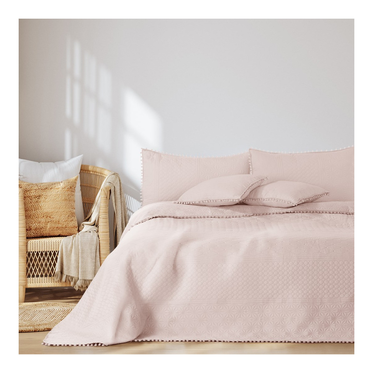 Pătura quiltată pentru pat MEADORE, roz, 170x210