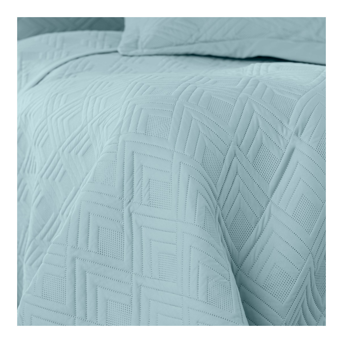 Pătură de lux pentru pat, de culoare albastru baby, 240x260