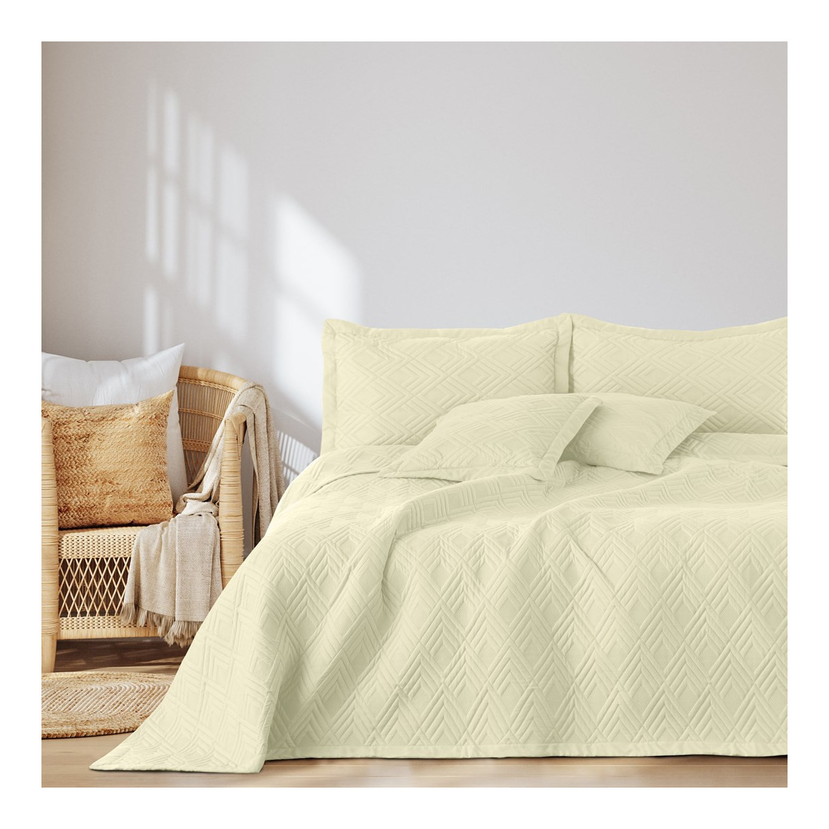 Poezie clasică pentru pat OPHELIA, culoare bej, 170x210