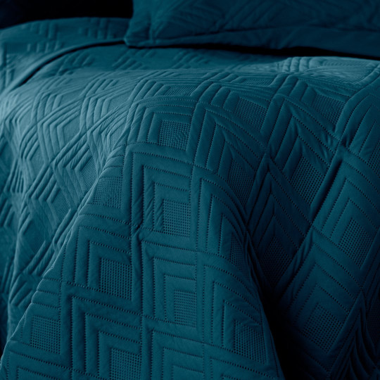 Pătură de pat OPHELIA, culoare albastru marin din microfibră, 170x210