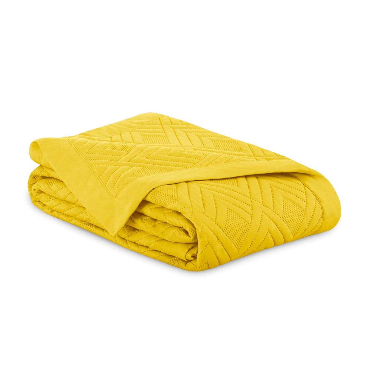 Pătură de pat galbenă OPHELIA, textil microfibră 170x210