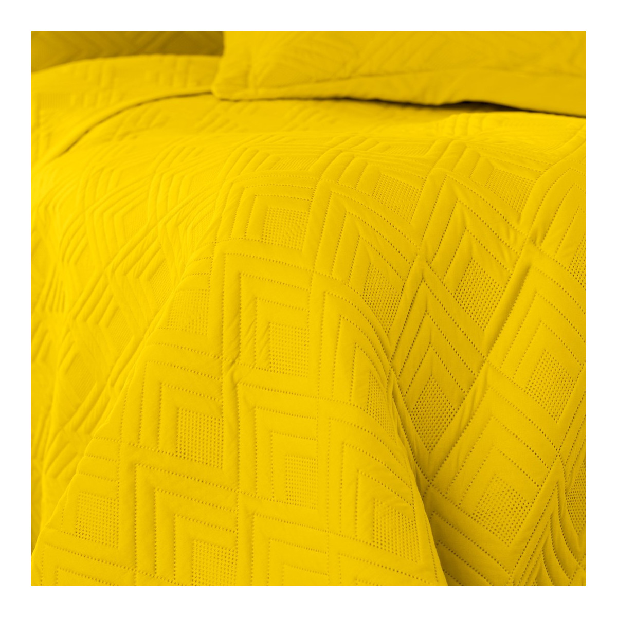 Pătură de pat galbenă OPHELIA, textil microfibră 170x210