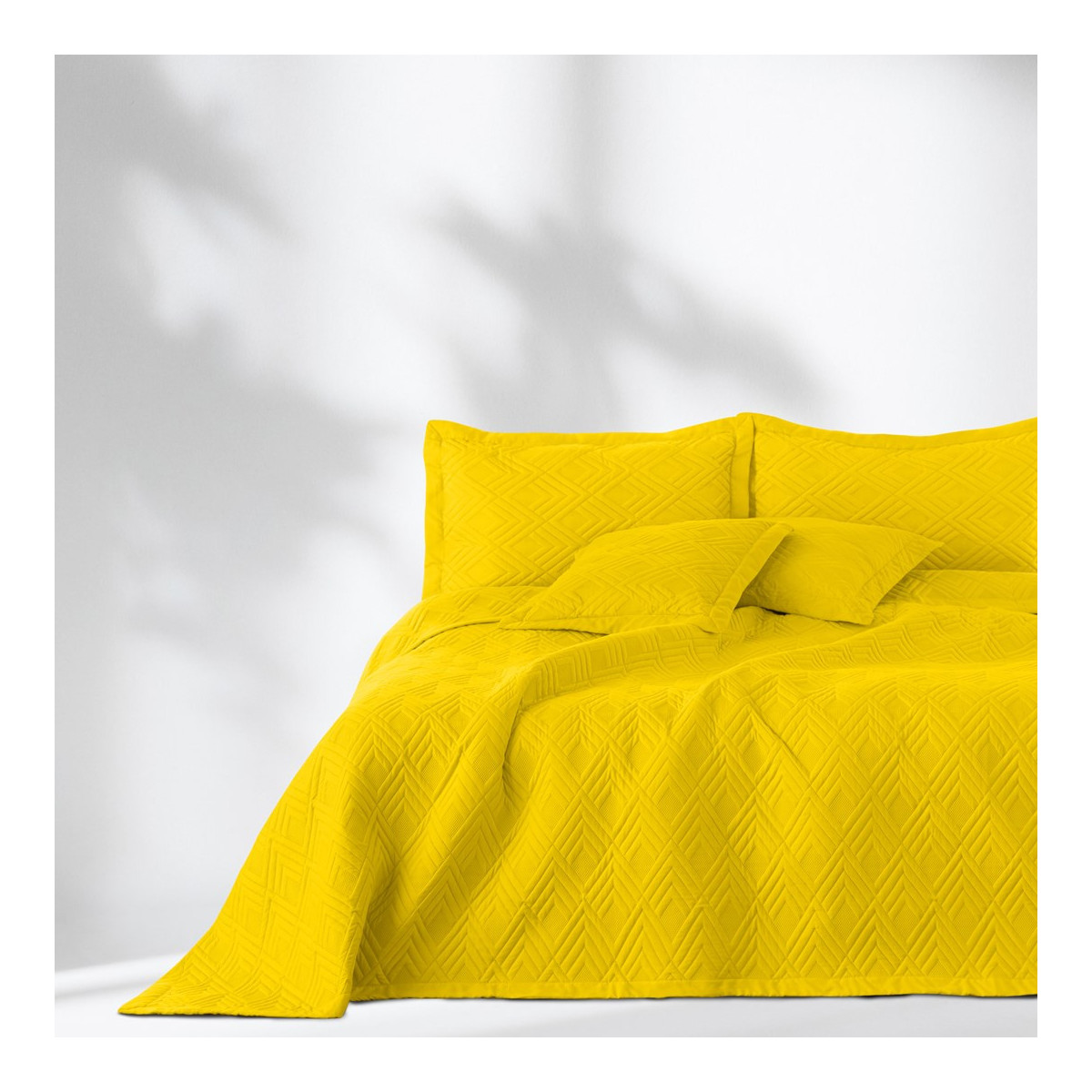 Pătură de pat galbenă OPHELIA, textil microfibră 170x210