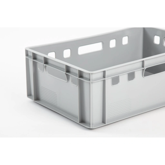 Plastica de transport E2 pentru carne de culoare gri