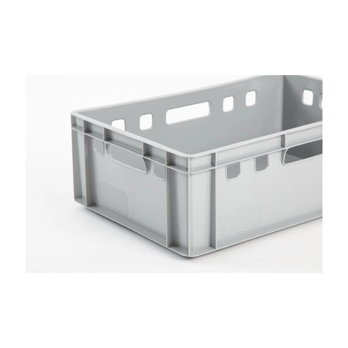 Plastica de transport E2 pentru carne de culoare gri