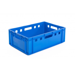 E2 cutie din plastic pentru carne de culoare albastră