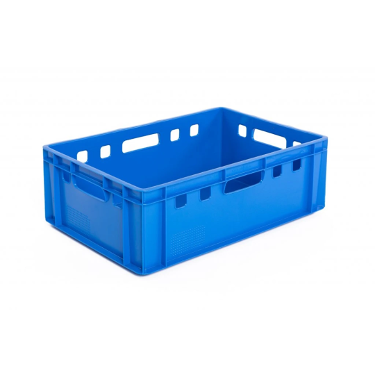 E2 cutie din plastic pentru carne de culoare albastră