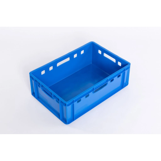 E2 cutie din plastic pentru carne de culoare albastră