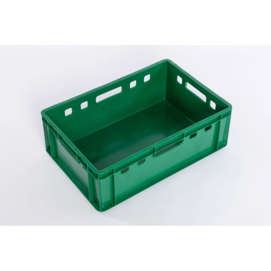 Cutie de transport din plastic E2 de calitate, de culoare verde