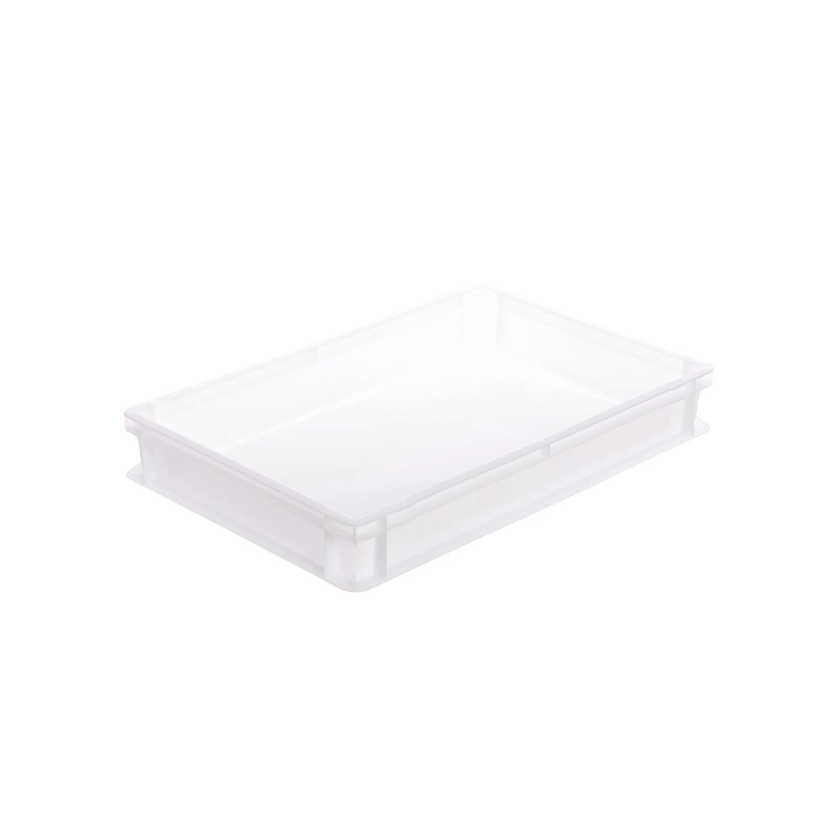 Cutie de plastic pentru cofetării, joasă, de culoare albă, 600x400x90
