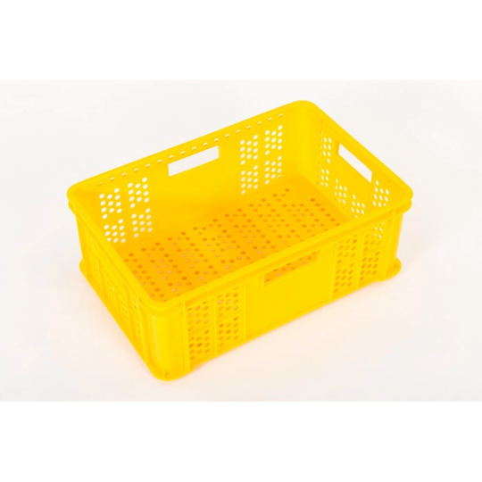 Cutie din plastic pentru produse de panificație de culoare galbenă B220