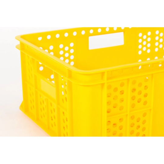 Cutie din plastic pentru produse de panificație de culoare galbenă B220