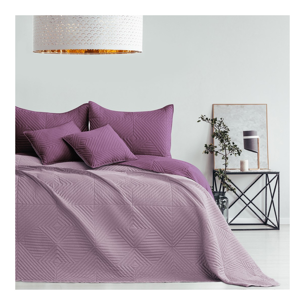 Plapum pentru pat SOFTA, culoare violet / roz, 170x270