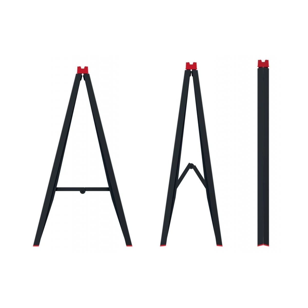 Culoar de construcție pliabil negru 580x50x793