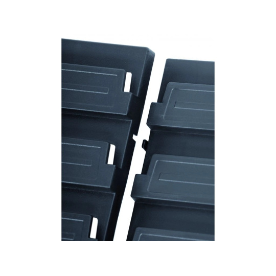 Panou de montare pentru perete 386x18x390 negru 2buc.