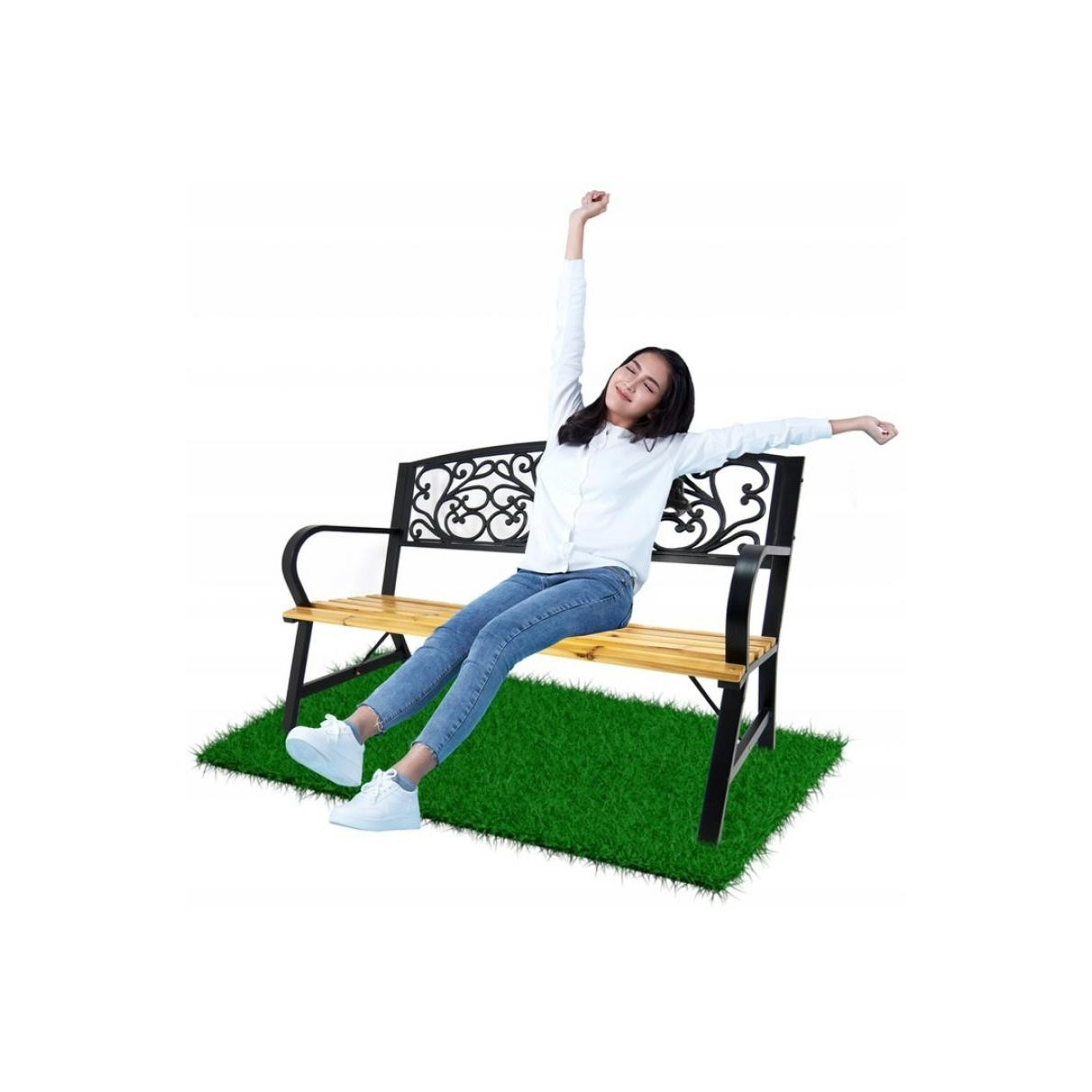 Bancă elegantă pentru grădină 120x56x87 cm