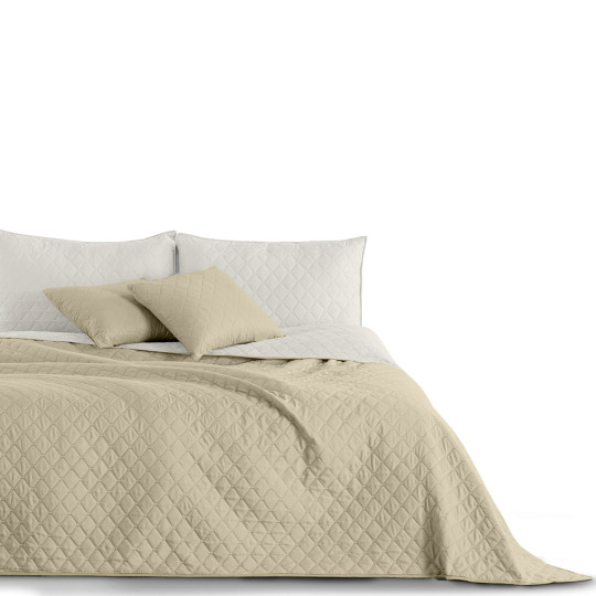 Pătură pentru pat AXEL de culoare bej din microfibră, 260x280