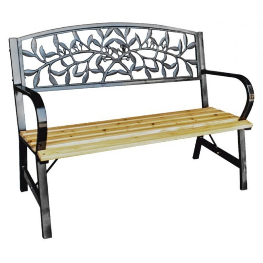 Bancă ieftină pentru grădină, cu dimensiunile 120x56x89 cm.