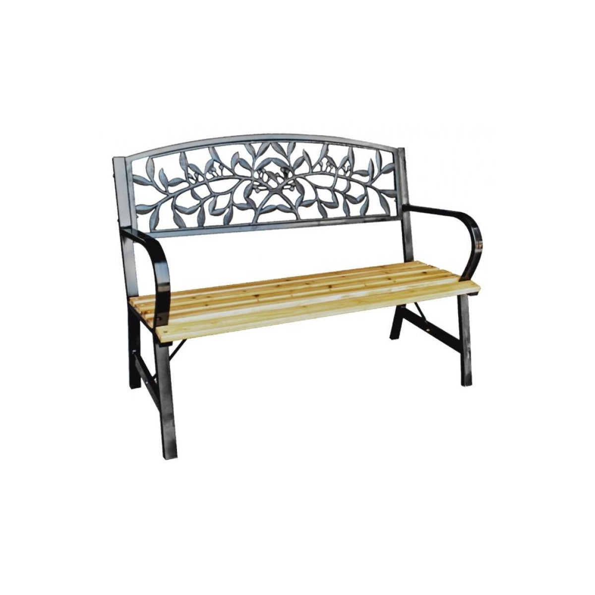 Bancă ieftină pentru grădină, cu dimensiunile 120x56x89 cm.