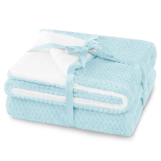 Față de pernă reversibilă albă cu frunze 140x200 cm