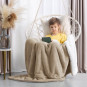 Fețe de pernă cu model reversibil în culoare albă cu frunze 140x200 cm