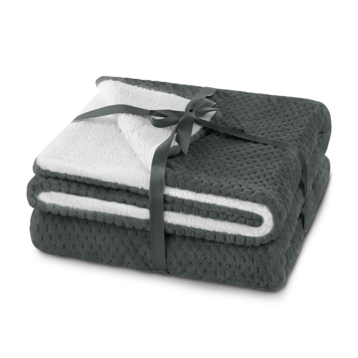 Împăturire de pat reversibilă, albă, cu frunze 140x200 cm