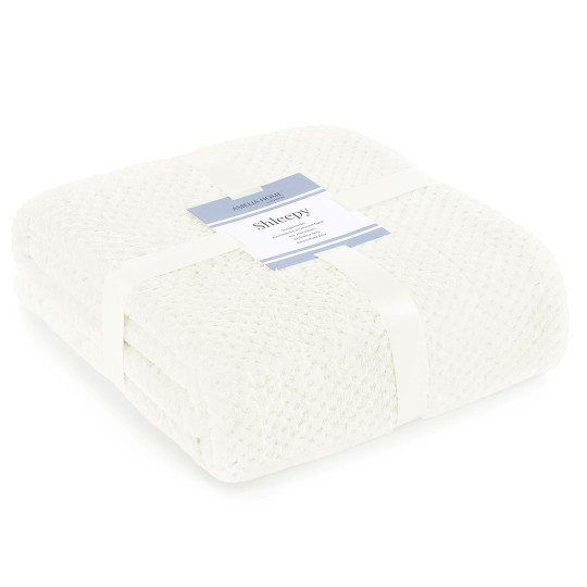 Fețe de pat reversibile de culoare albă cu frunze 140x200 cm