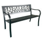 Bancă de grădină de culoare neagră 125x53x77 cm