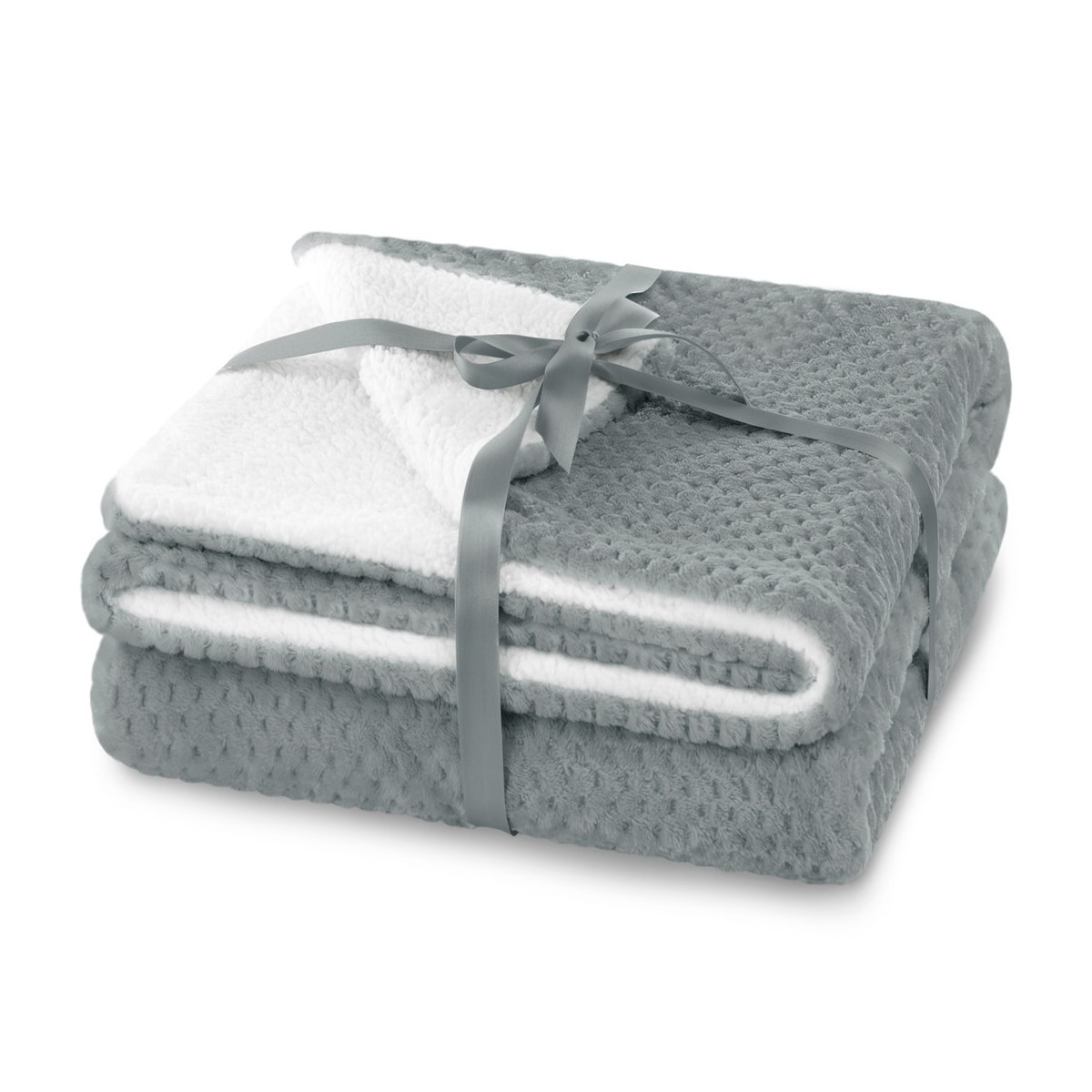 Lenjerie de pat reversibilă de culoare albă cu frunze 140x200 cm