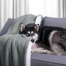 Fețe de perne reversibile de culoare albă cu frunze 140x200 cm