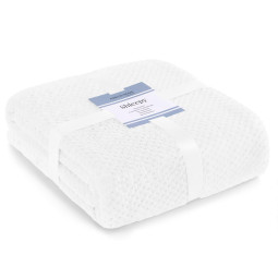 Cearceafuri de pat reversibile de culoare albă cu frunze 140x200 cm