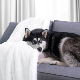 Fețe de pernă reversibile de culoare albă cu frunze 140x200 cm