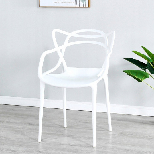 Scaun modern, de culoare albă